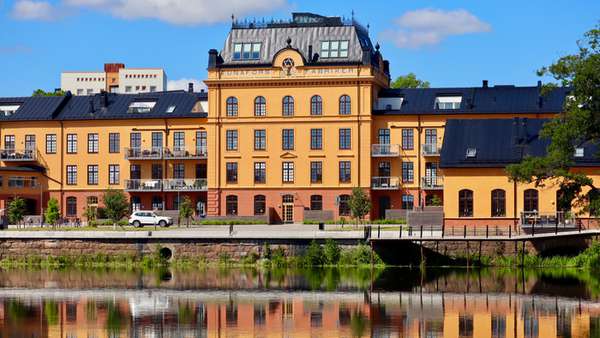 Tunafors factories, an old building alongside the Eskilstuna river.